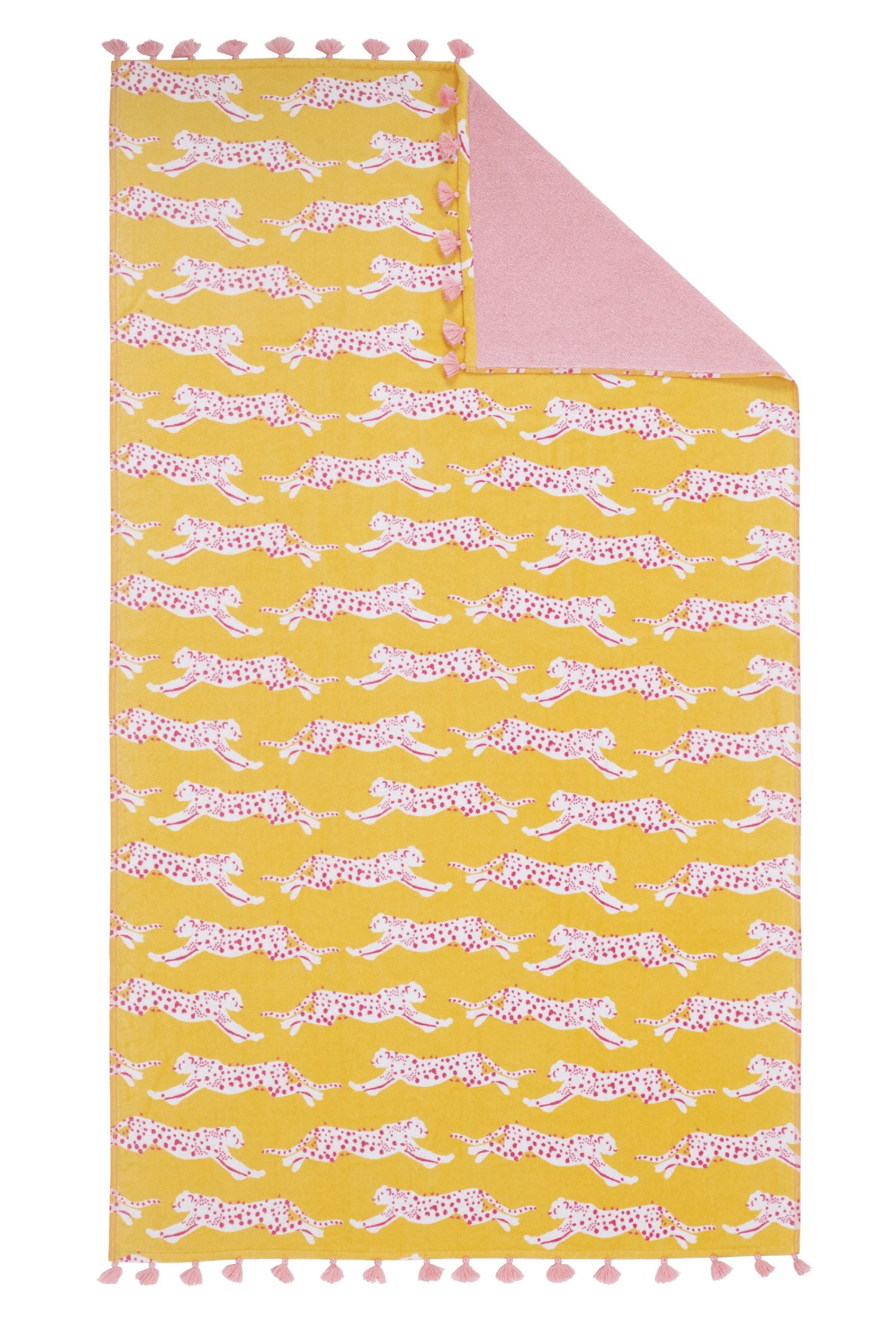 Leaping Leopard Beach Towel