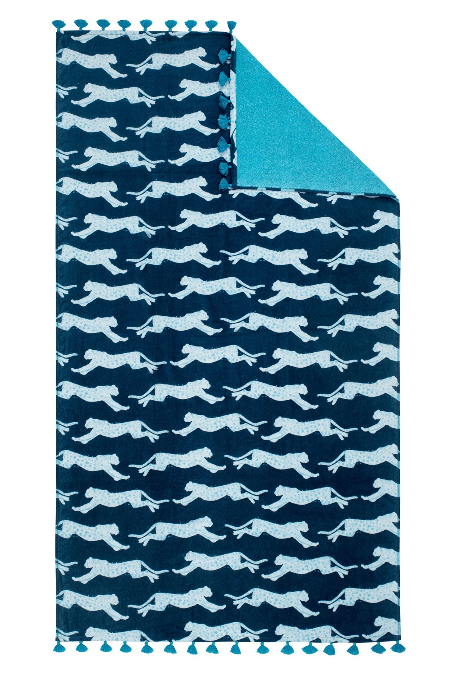 Leaping Leopard Beach Towel