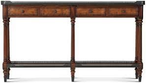 The Louis XVI Leather Console Table