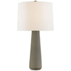 Athens Large Table Lamp in Shellish Gray with Linen Shade - Salisbury & Manus