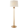 Beaumont Floor Lamp in Gild with Linen Shade - Salisbury & Manus