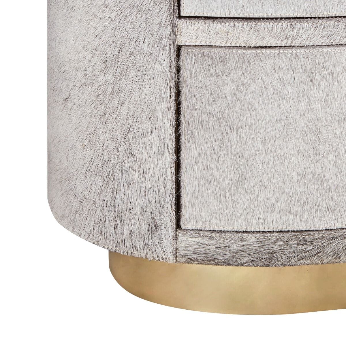 BRUTUS 2-DRAWER SIDE TABLE, GRAY