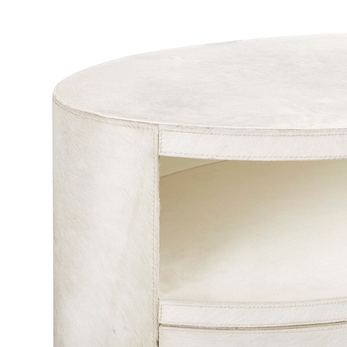 BRUTUS 2-DRAWER SIDE TABLE, SNOW
