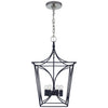 Cavanagh Small Lantern in French Navy and Polished Nickel - Salisbury & Manus