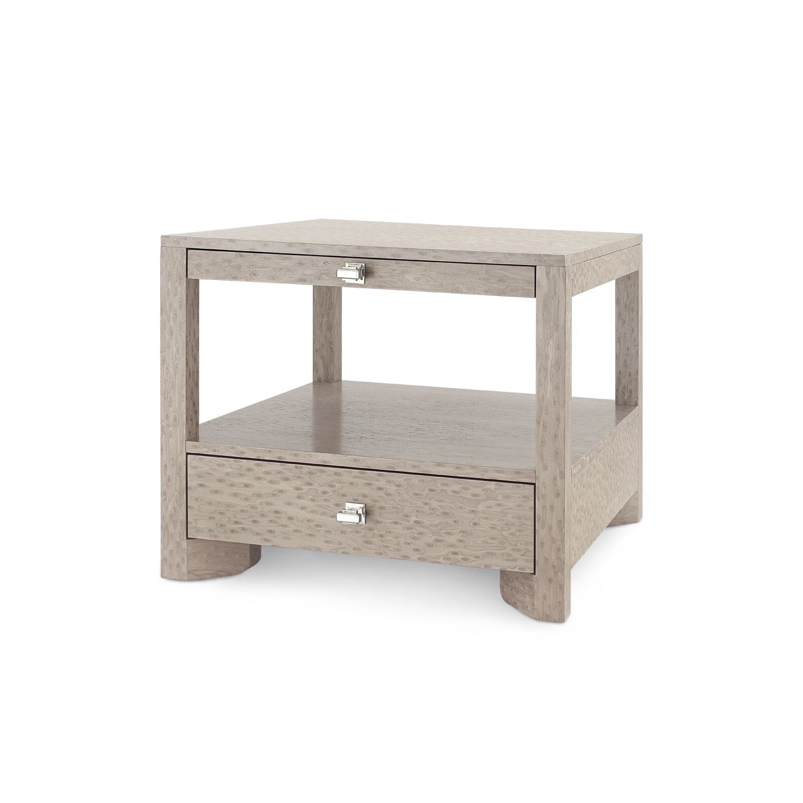 COMO 1-DRAWER SIDE TABLE, TAUPE GRAY
