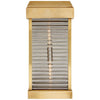 Dunmore Large Curved Glass Louver Sconce in Antique-Burnished Brass with Clear Glass - Salisbury & Manus
