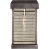 Dunmore Small Curved Glass Louver Sconce in Bronze with Clear Glass - Salisbury & Manus