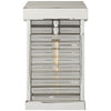 Dunmore Small Curved Glass Louver Sconce in Polished Nickel with Clear Glass - Salisbury & Manus