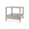 ELEONORA 1-DRAWER SIDE TABLE, TAUPE GRAY