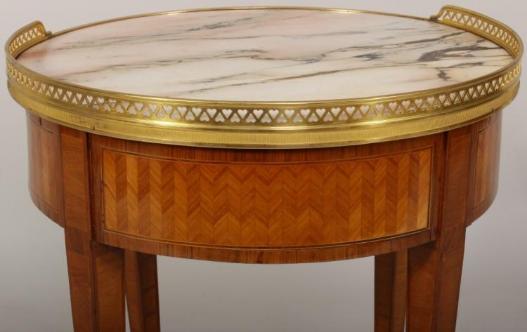 Inlaid and Gilt Bronze Table, With Marble Top - Salisbury & Manus