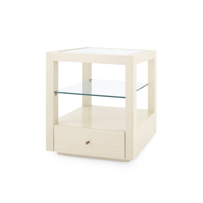 JEREMIAH 1-DRAWER SIDE TABLE, BLANCHED OAK