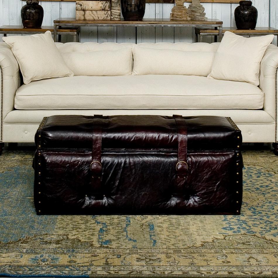 Laramie Leather Trunk Bench - Salisbury & Manus