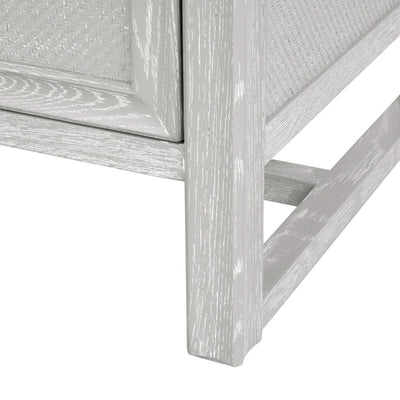 LEIGH 2-DRAWER SIDE TABLE, SOFT GRAY