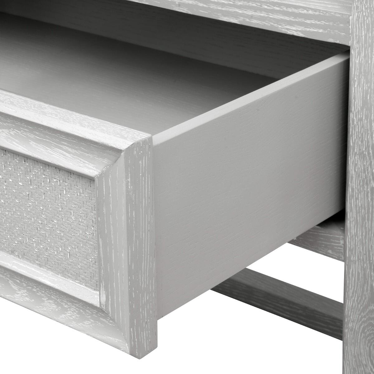 LEIGH 2-DRAWER SIDE TABLE, SOFT GRAY