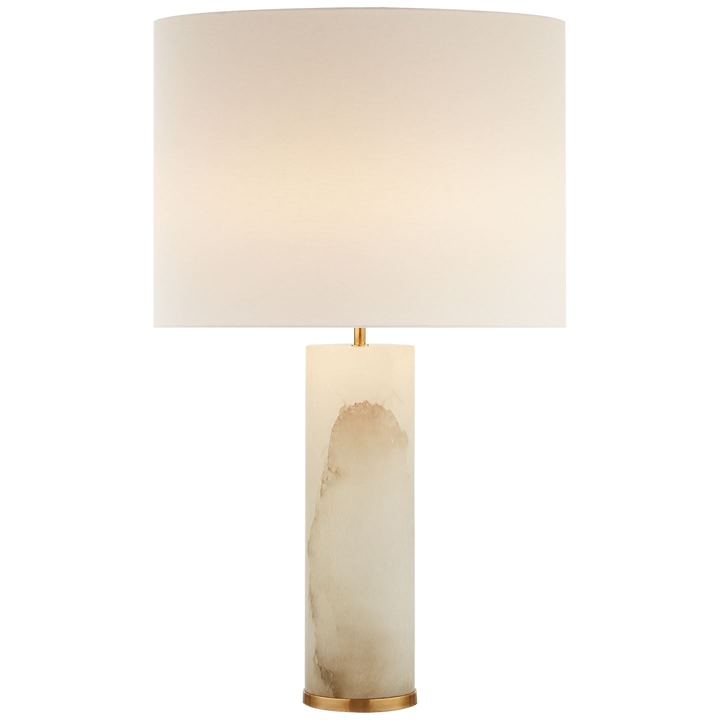 Lineham Table Lamp in Alabaster with Linen Shade - Salisbury & Manus