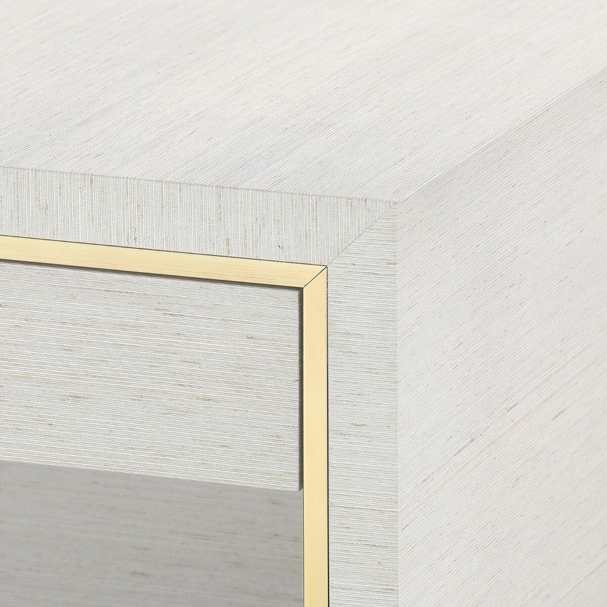 PETER 2-DRAWER SIDE TABLE, SILVER SHIMMER