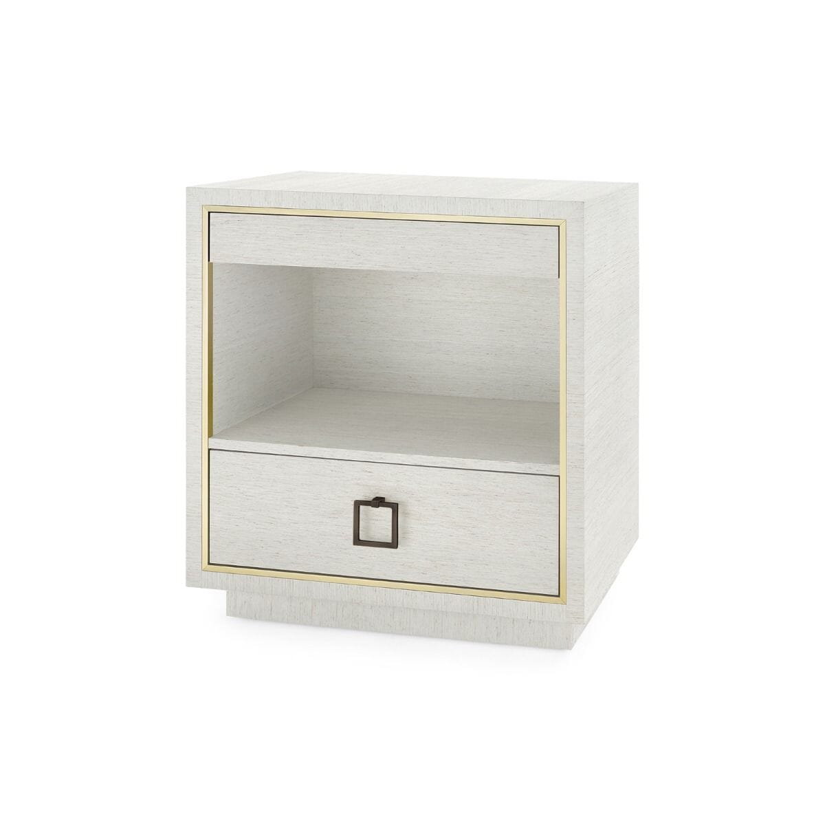 PETER 2-DRAWER SIDE TABLE, SILVER SHIMMER