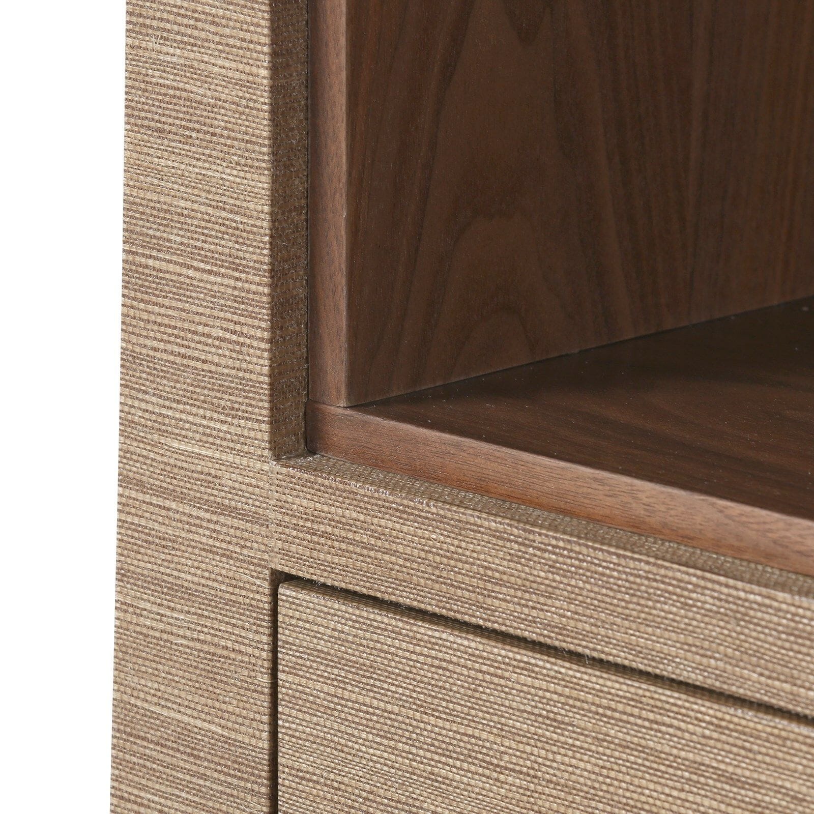 QING 2-DRAWER SIDE TABLE, CANVAS CREAM
