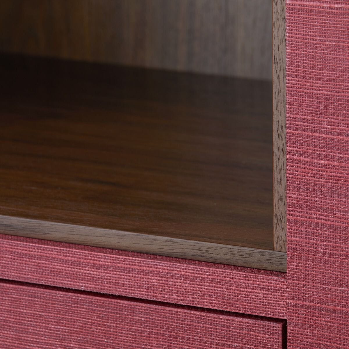 QING 2-DRAWER SIDE TABLE, RED