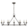 Robertson Linear Chandelier in Natural Rusted Iron