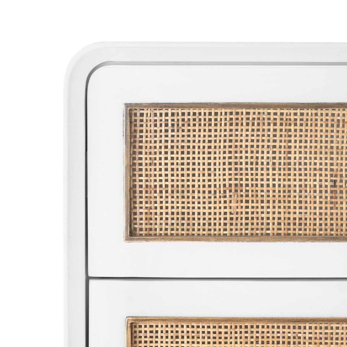 SCANIA 2-DRAWER SIDE TABLE, EGGSHELL WHITE