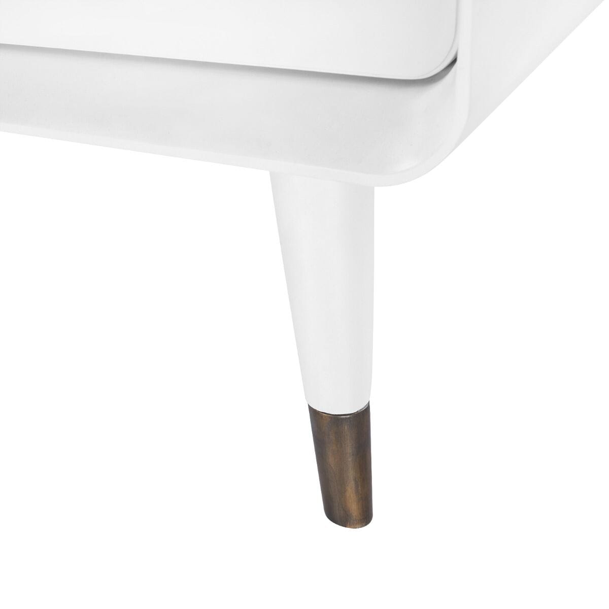 SCANIA 2-DRAWER SIDE TABLE, EGGSHELL WHITE