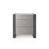 VICTORIA 3-DRAWER SIDE TABLE, ASH GRAY SHIMMER