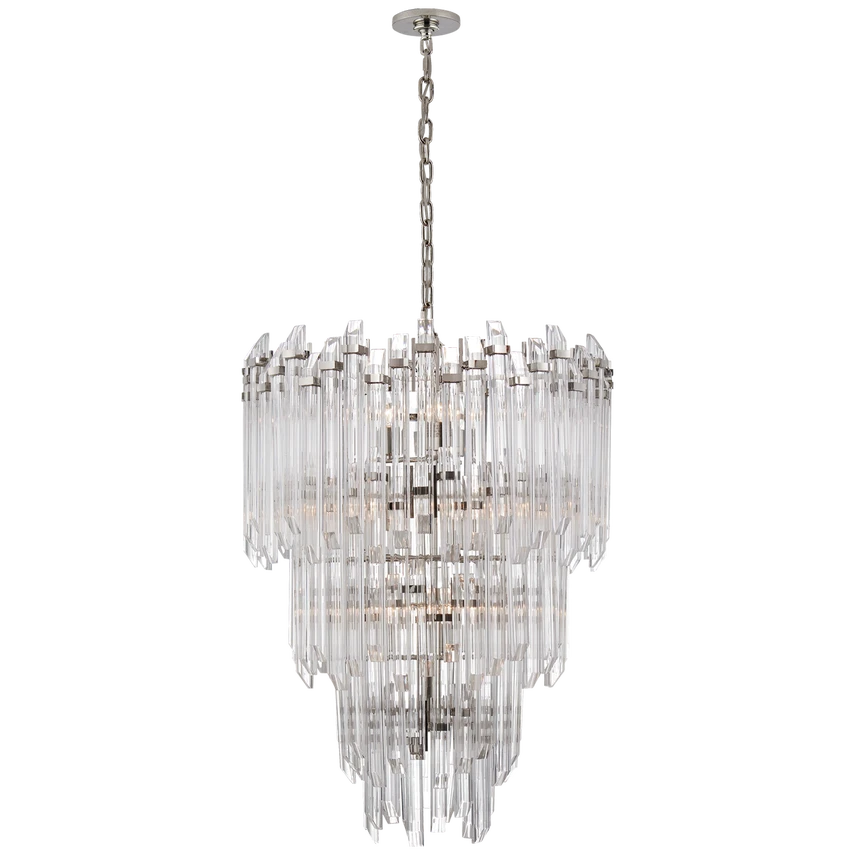 Adele Three-Tier Waterfall Chandelier with Clear Acrylic