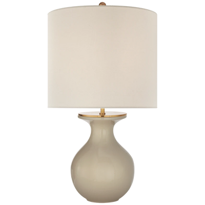 Albie Small Desk Lamp with Cream Linen Shade