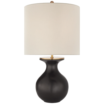 Albie Small Desk Lamp with Cream Linen Shade