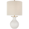 Albie Small Desk Lamp with Cream Linen Shade