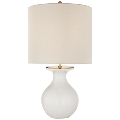 Albie Small Desk Lamp with Cream Linen Shade
