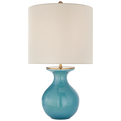 Albie Small Desk Lamp with Cream Linen Shade