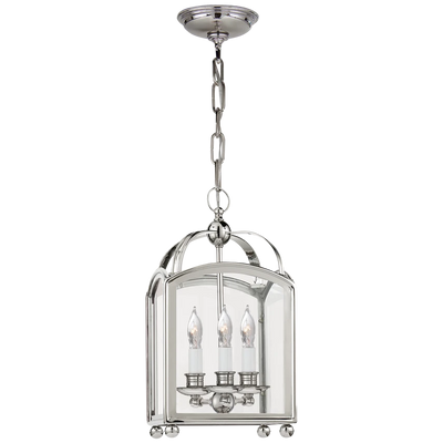Arch Top Mini Lantern in Clear Glass