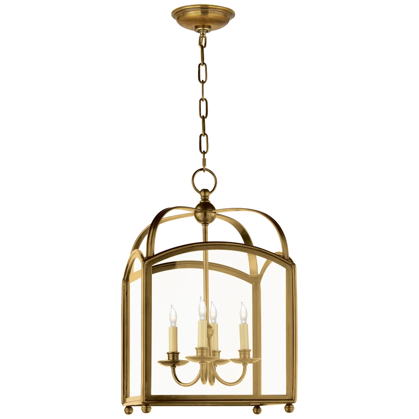 Arch Top Small Lantern in Clear Glass