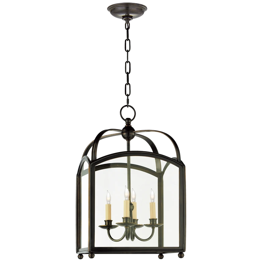 Arch Top Small Lantern in Clear Glass