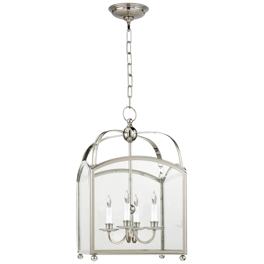 Arch Top Small Lantern in Clear Glass