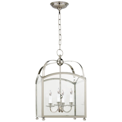 Arch Top Small Lantern in Clear Glass