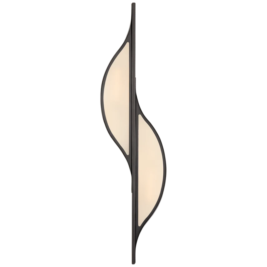 Avant Large Curved Sconce with Frosted Glass