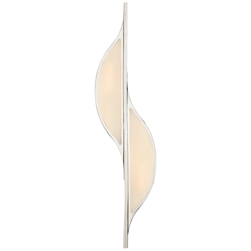 Avant Large Curved Sconce with Frosted Glass