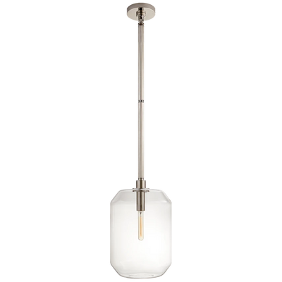 Barrett Medium Knurled Pendant with White Glass
