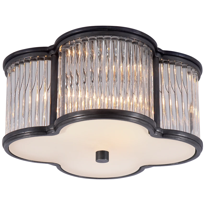 Basil Small Flush Mount with Frosted Glass