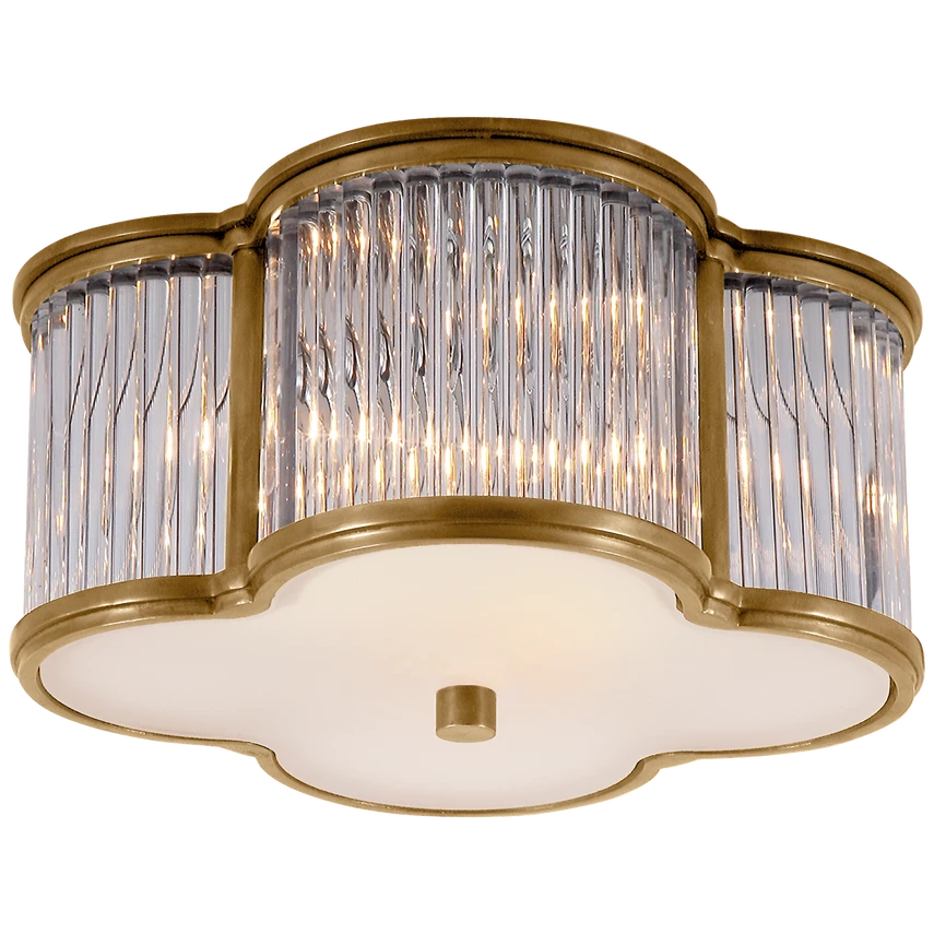 Basil Small Flush Mount with Frosted Glass