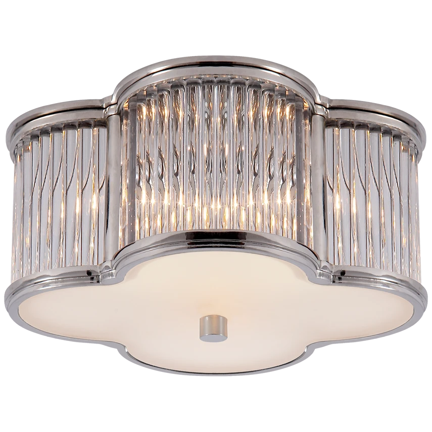 Basil Small Flush Mount with Frosted Glass