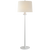 Beaumont Floor Lamp in Aged Iron with Linen Shade