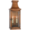 Bedford Medium 3/4 Lantern in Natural Copper and Clear Glass