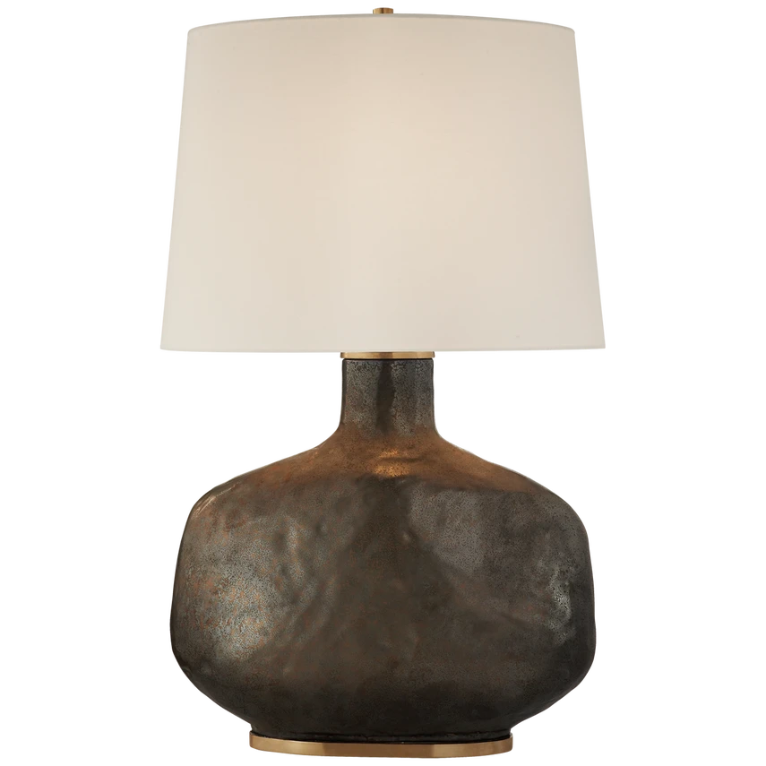 Beton Large Table Lamp with Linen Shade