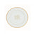 Bread and Butter Plate in Light Blue and Gold Ultra-White with Signature Gold Monogram