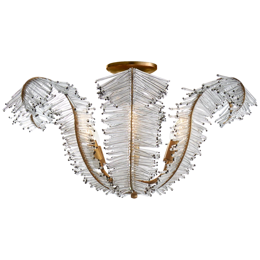 Calais Large Semi-Flush with Clear Glass