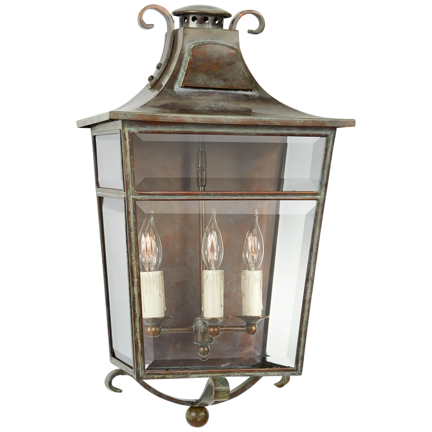 Carrington Medium Sconce with Clear Glass